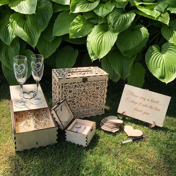 Wedding Gift Wedding Guest Book Wedding Card Box Wedding Etsy