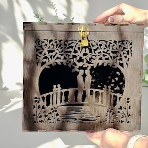 Mr und Mr Hochzeit Kartenbox, schwule Hochzeit, LGBT Party Holzspardose, gleichgeschlechtliche Hochzeit