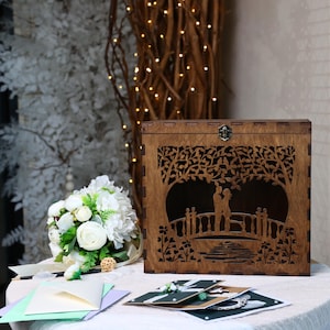 Scatola porta biglietti da matrimonio rustica con fessura, porta buste in legno con lucchetto, cassetta postale per addio al nubilato, decorazione da tavolo per regali