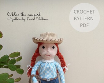 Chloe the cowgirl- amigurumi pattern PDF download