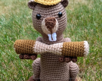 Bertie the beaver- amigurumi pattern PDF download