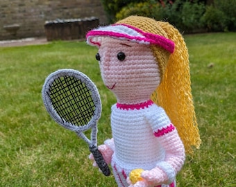 Tara the tennis player- amigurumi pattern PDF download