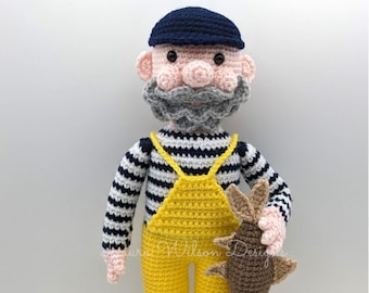 Francis the fisherman- amigurumi pattern PDF download