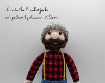 Louis the lumberjack- amigurumi pattern PDF download