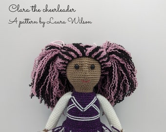 Clara the cheerleader- amigurumi pattern PDF download