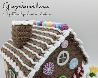 Gingerbread House crochet pattern- PDF download