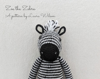 Zoe the zebra- amigurumi pattern PDF download