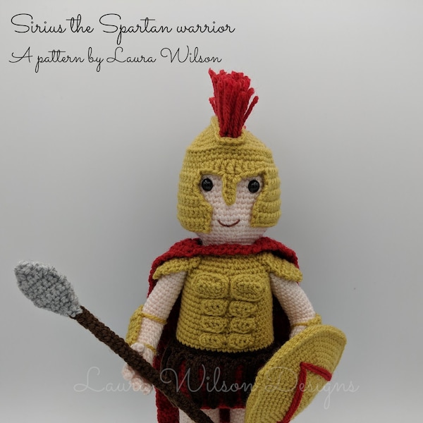 Sirius the spartan warrior- amigurumi pattern PDF download