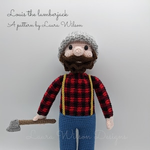 Louis the lumberjack- amigurumi pattern PDF download