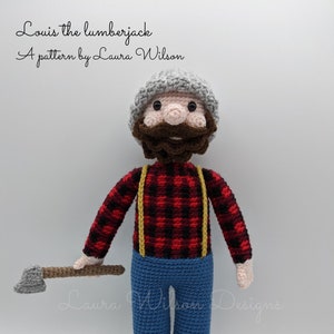 Louis the lumberjack- amigurumi pattern PDF download