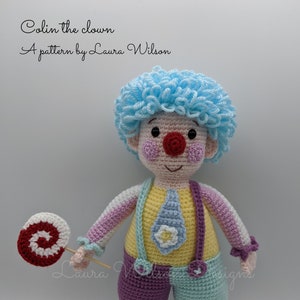 Colin the clown- amigurumi pattern PDF download