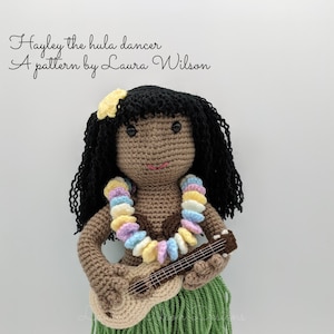 Hayley the hula dancer- amigurumi pattern PDF download