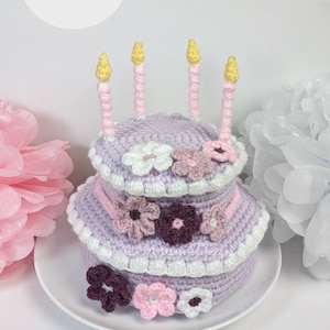 Birthday cake crochet pattern- PDF download