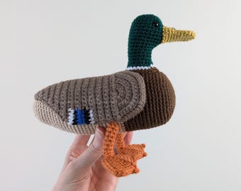 Marvin the mallard duck- amigurumi crochet pattern PDF download
