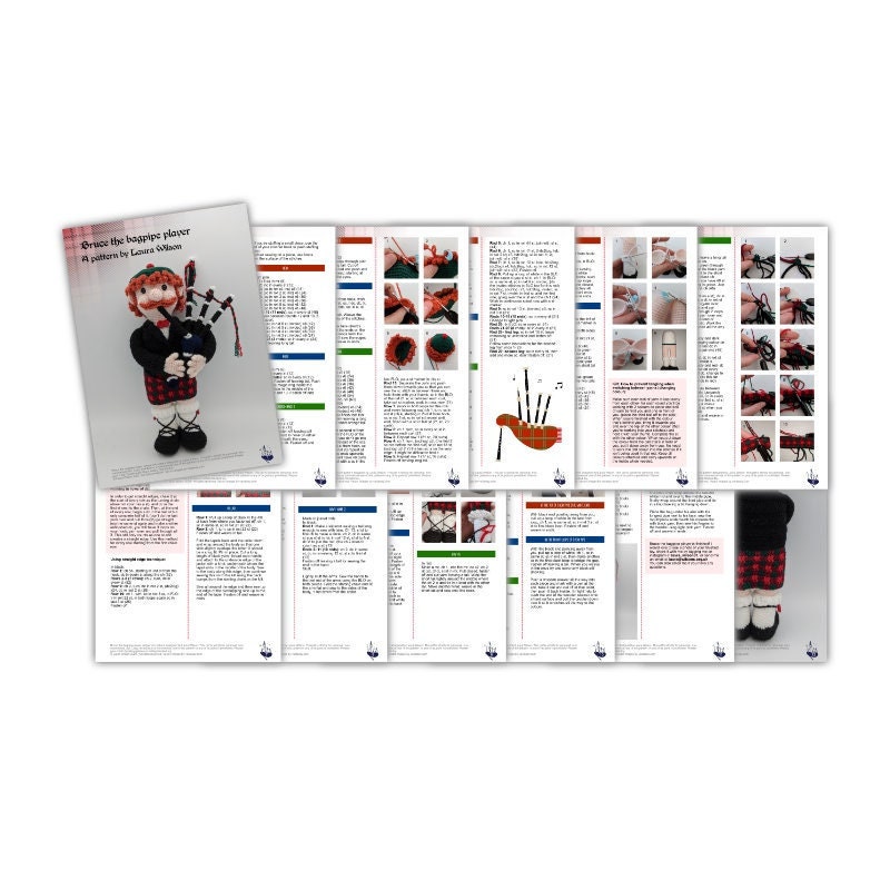 Bruce the Bagpipe Player- Amigurumi Pattern PDF Download - Etsy