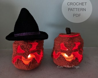 Jack-o'-Lantern pumpkin crochet pattern- PDF download
