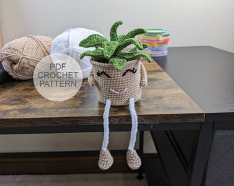 Penny the potted plant- crochet pattern PDF download