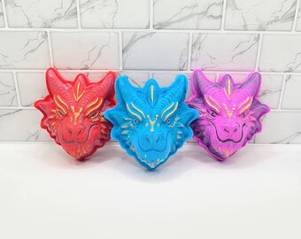 Dragon bath bomb, dragon gift, animal bath bomb, animal lover gift, mystical gift, vegan gift, children's bath bomb, bath bombs uk, fizzers