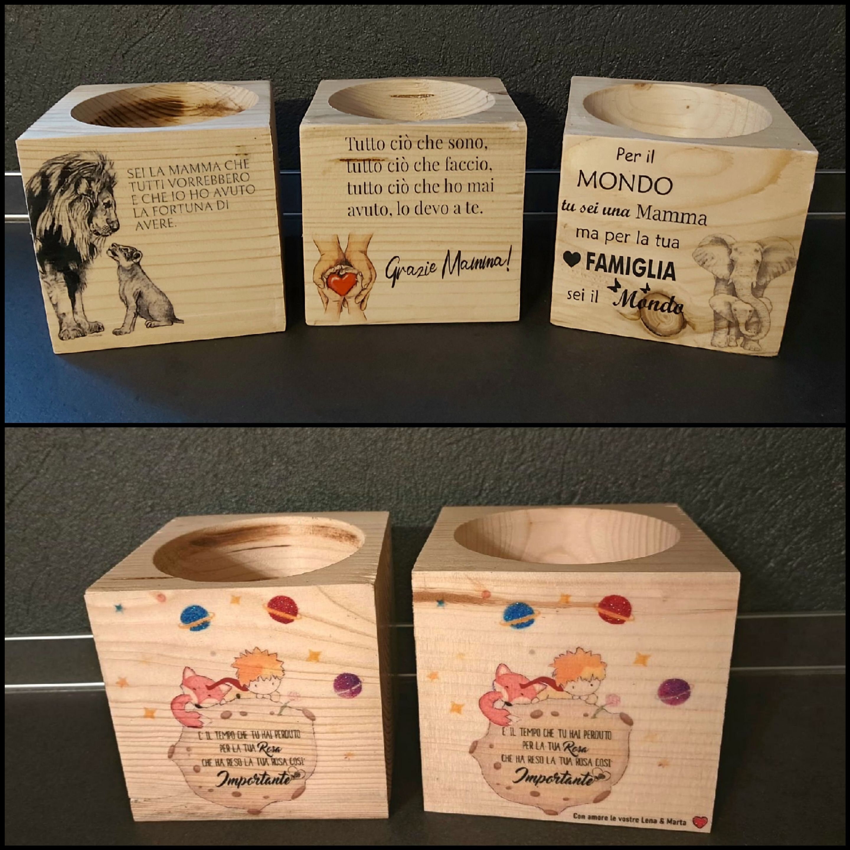 vasetti in legno fai da te