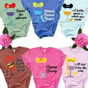 Disney Princess Drinking Shirt, Disney Bachelorette shirts, Wine Shirt, Disney Drinking Shirt, Disney bachelorette party plus size shirts image 2