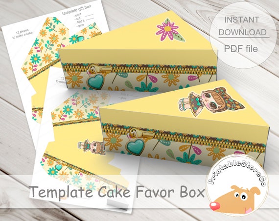 Gift Box Set Party Favor Paper Cake Boxes Favor Box Etsy