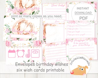 Printable Baby Shower Guest Book, Guest book sign, 1st birthday time capsule cards, for Baby Template, Time Capsule Sign with Message Card