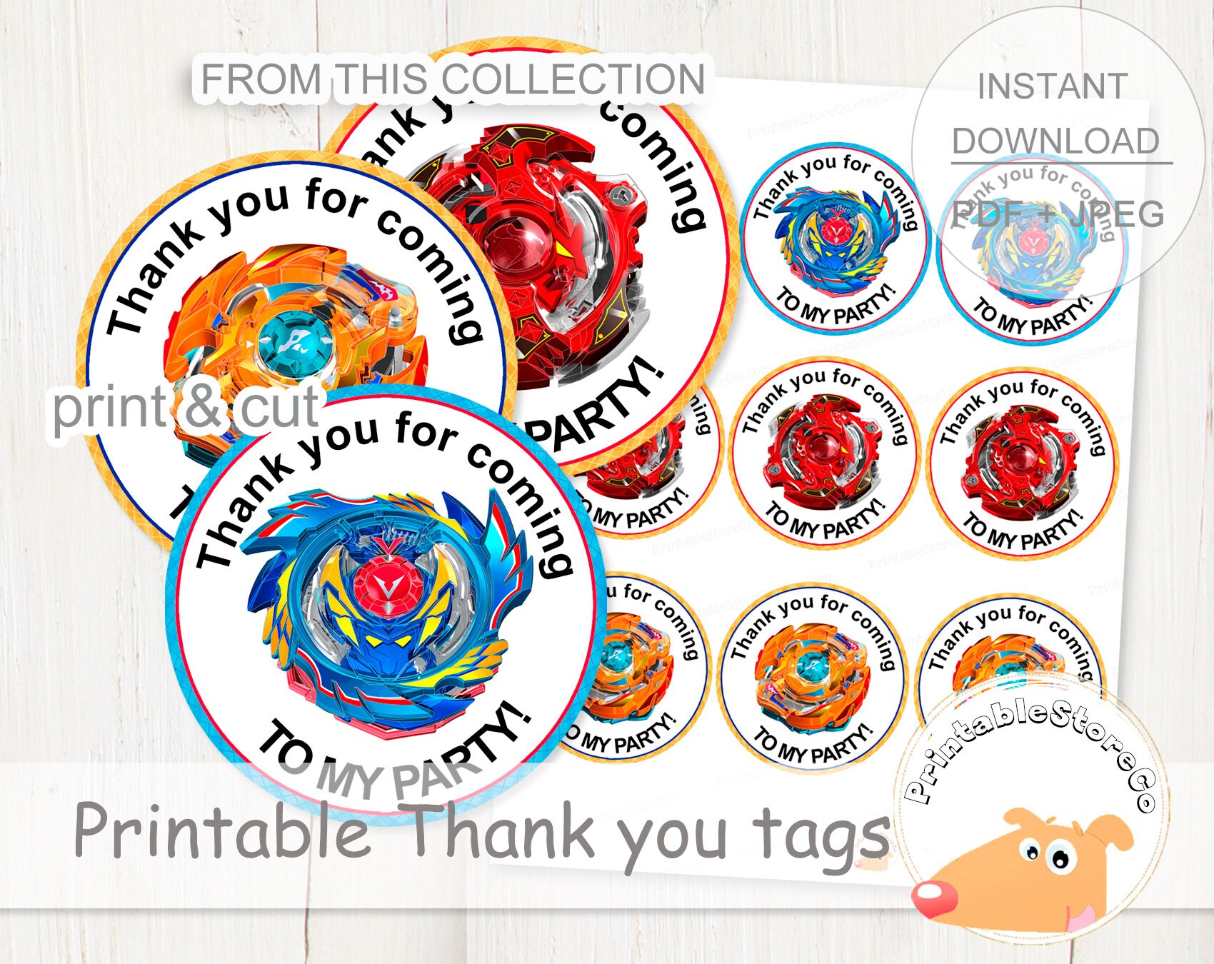 Beyblade Digital Toppers Printable Beyblade Digital Tags Bey Etsy Canada