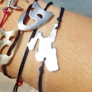 Kefalonia Karte Armband und Kette 45cm handgemachter Silberschmuck von Athena Metaxatou