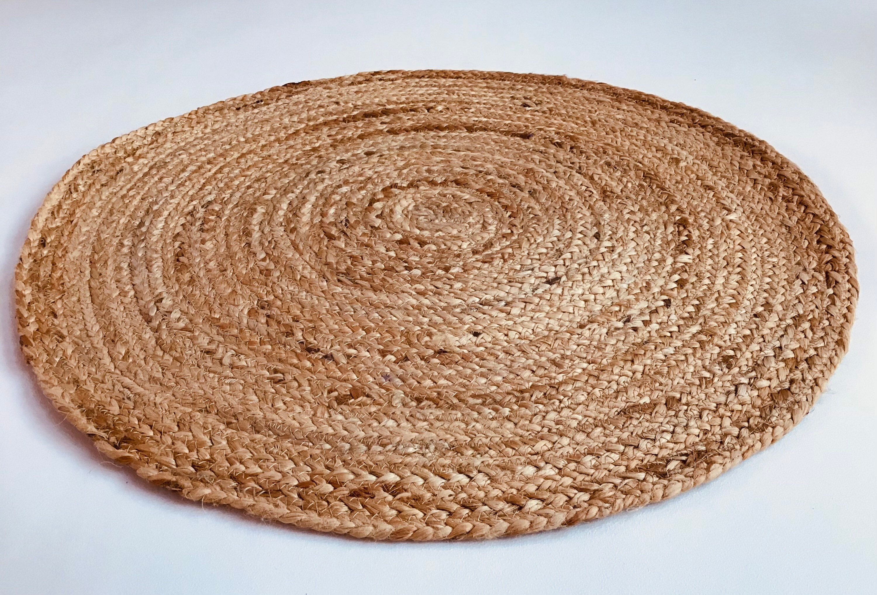 DHAKA Braided Round Rug Hand Woven With Natural Indian Jute Etsy UK