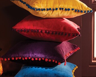 deep red cushion covers