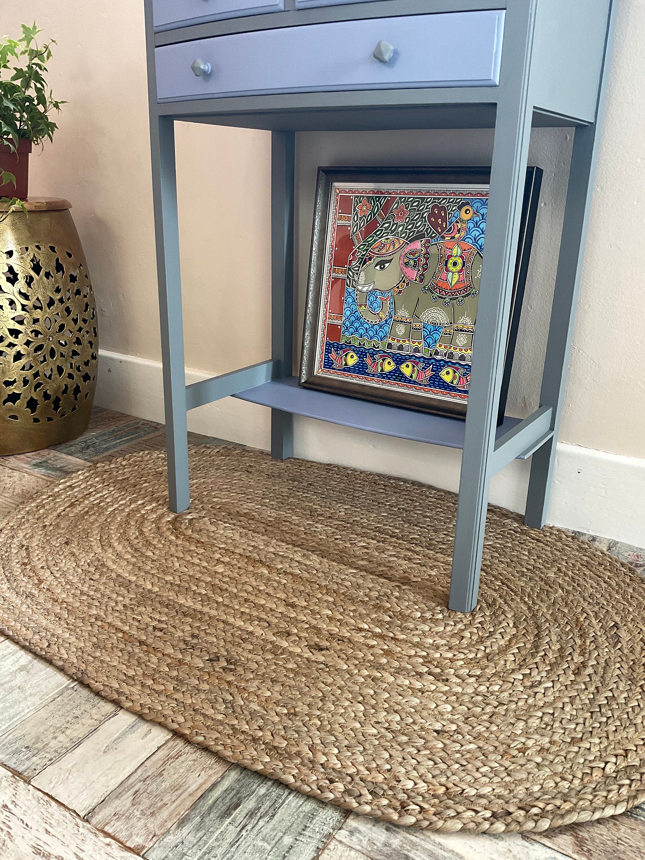 DHAKA Braided Oval Rug Hand Woven With Natural Indian Jute Etsy UK