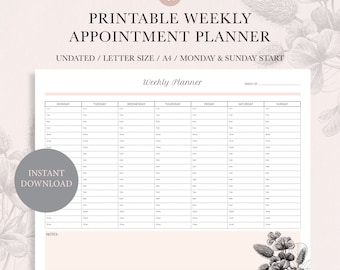 appointment planner etsy