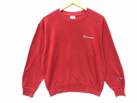 Red Champion Vintage Sweatshirt Size Medium, Red C