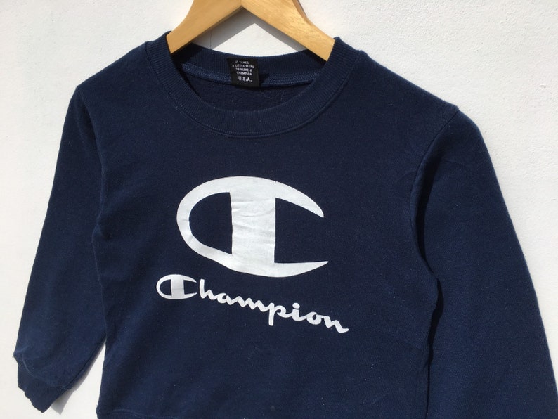 Vintage Sweatshirt Kids Champion Script Sweatshirt Size Medium Vintage Clothing Champion Sweatshirt