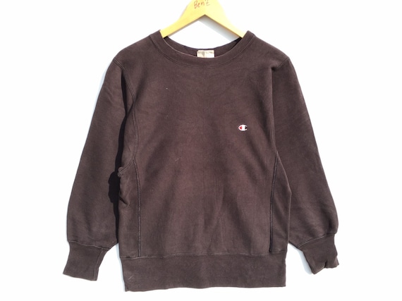 80s Champion Reverse Weave Brown Sweatshirt Size