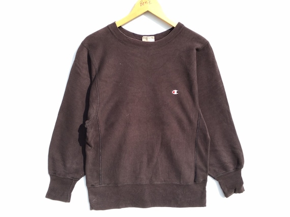 brown champion sweatshirt