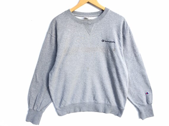 Champion Sweatshirt Grey Size Large, Vintage Sweat