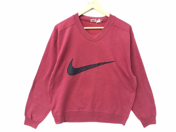 Vintage Nike Sweatshirt Maroon Red Size Large, 90s