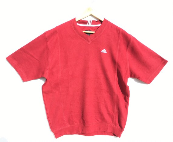 Vintage Adidas Sweatshirt Red Size Large, Short Sl