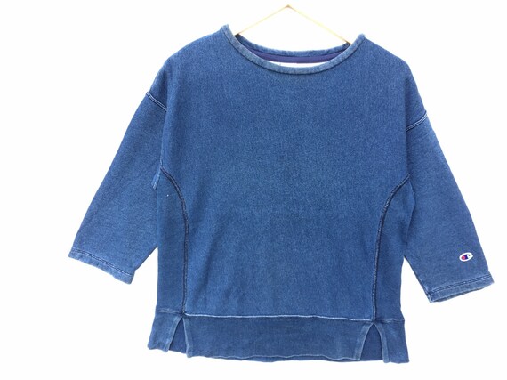 denim blue sweatshirt