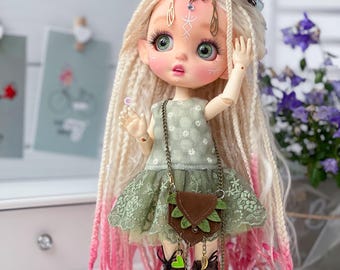 OOAK Art Elf Doll, BJD Doll with Clothes Set, Collectible Designer Doll, Interior Doll for Gift, Fairy Art Doll, Birthday Gift for Daughter