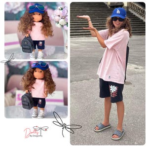 Custom Textile Portrait Doll from Photo, Handmade Lookalike Fabric Doll with Outfit, Personalized Gift for Girl, OOAK Cloth Doll, Teen Style