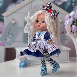 Whimsical OOAK BJD Doll, Fantasy Doll, Alice Inspired Art Doll, Handmade Display Doll, Fairytale OOAK Doll, Birthday Gift for Daughter