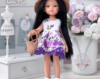 Paola Reina Doll Clothes Set, Handmade Summer Dress for 13 Inch Doll, Casual Outfit for Doll, Girls Birthday Gift Idea, Doll Suit and Dress