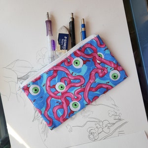 Guts and Eyeballs Canvas Pencil Case / Cosmetics Bag