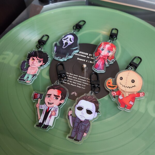 2.5" Horror Movie Charm Keychains | Assorted slashers | FREE US SHIPPING