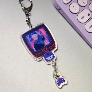 Leon 2 piece Dangler Charm | RE4 Gamecube keychain