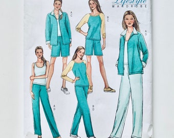 Butterick B4079 vintage 2000, giacca da donna, top, pantaloncini e pantaloni fantasia, sz (14-16-18), non tagliato