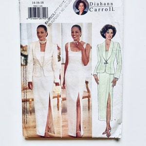 Vintage 1990’s Butterick 5882, Women’s Jacket & Dress Pattern, Sz (14-16-18), Uncut