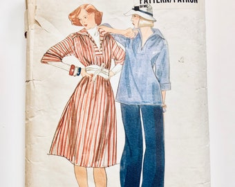 Vintage 1970's Butterick 4322, Women's Dress, Top & Pants Pattern